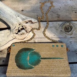Hand Painted Horseshoe crab Clutch