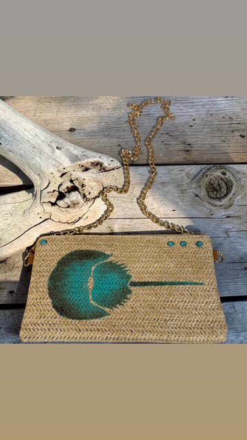 Hand Painted Horseshoe crab Clutch